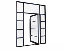 Load image into Gallery viewer, Single Pivot French Door with 10" Sidelights - Custom Pivot Door