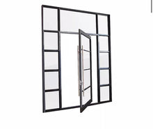 Load image into Gallery viewer, Single Pivot French Door with 10" Sidelights - Custom Pivot Door
