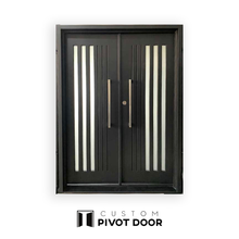 Load image into Gallery viewer, Alta double doors with slim frosted glass - Custom Pivot Door