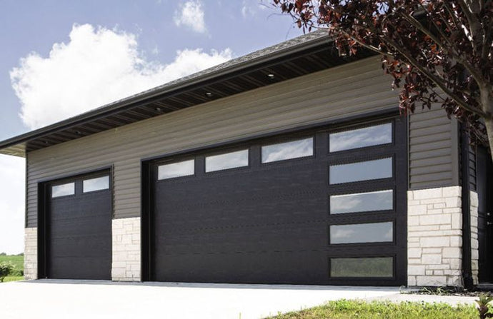 Garage door with windows - Custom Pivot Door