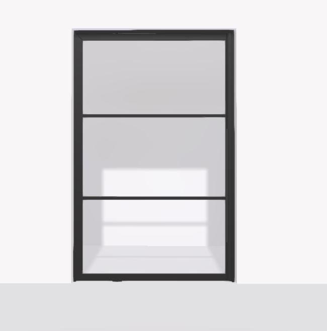 3 Panel Aluminum Porta Pivot Interior Door - Custom Pivot Door