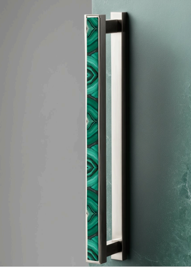 Malachite Door Pull - Custom Pivot Door