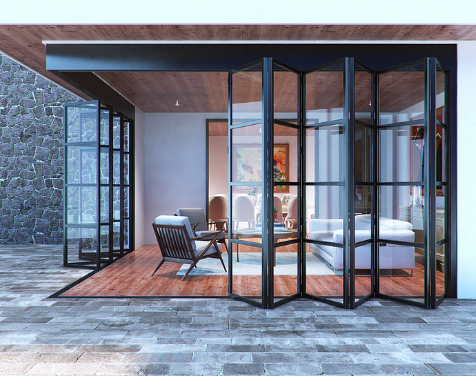 Bi Fold Aluminum Doors - Custom Pivot Door