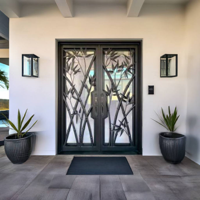 Althea Double Iron Doors - Custom Pivot Door