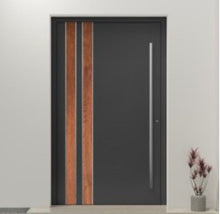 Charger l&#39;image dans la galerie, Aluminum/ Wood Hinged Door
