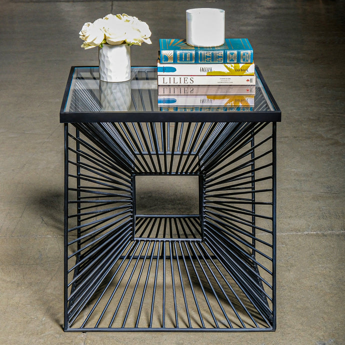 Fragments End table - Custom Pivot Door