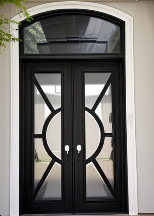 Kronos Double Iron Doors - Dark Bronze - Custom Pivot Door