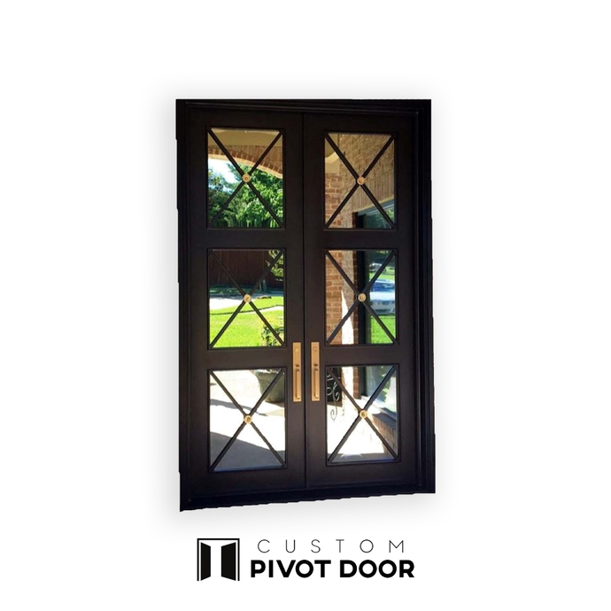 Artemis Double Iron Doors - Custom Pivot Door