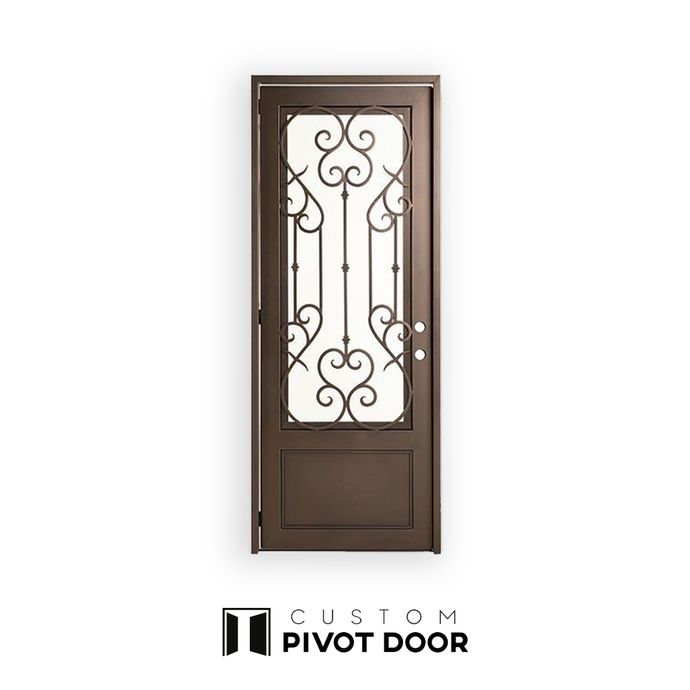 Aphrodite Single Iron Door with Operable glass - Custom Pivot Door