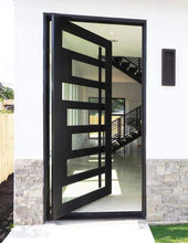 Load image into Gallery viewer, Pan Staggered Glass Pivot Door - Custom Pivot Door
