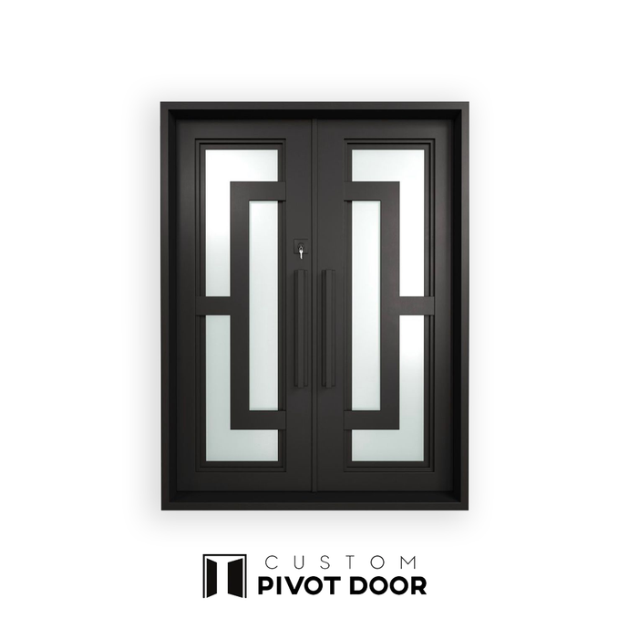 Hestina Iron Double Doors - Custom Pivot Door