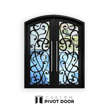 Load image into Gallery viewer, Eros Double Iron Doors - Custom Pivot Door
