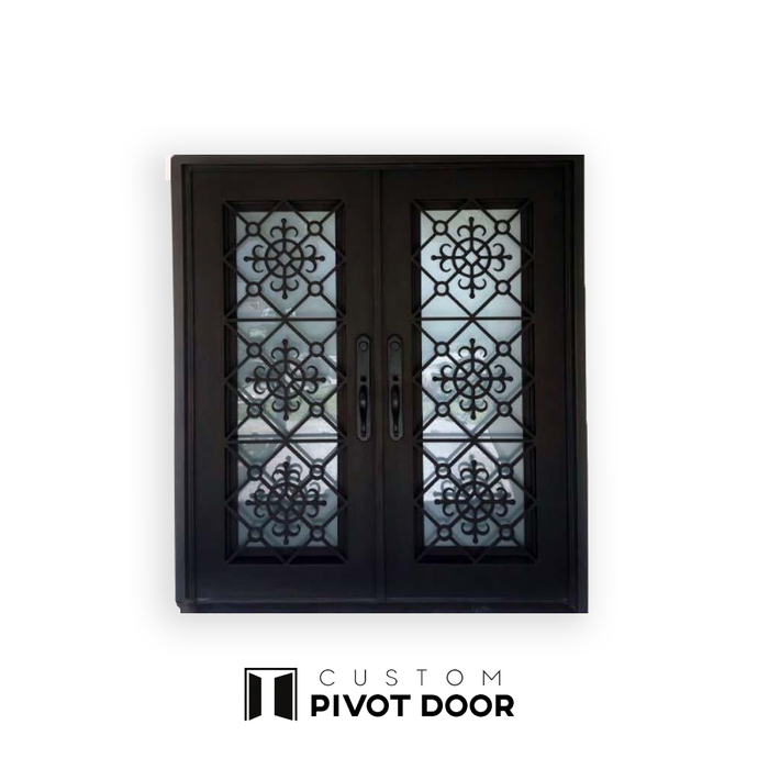 Esther Double Iron Doors - Custom Pivot Door