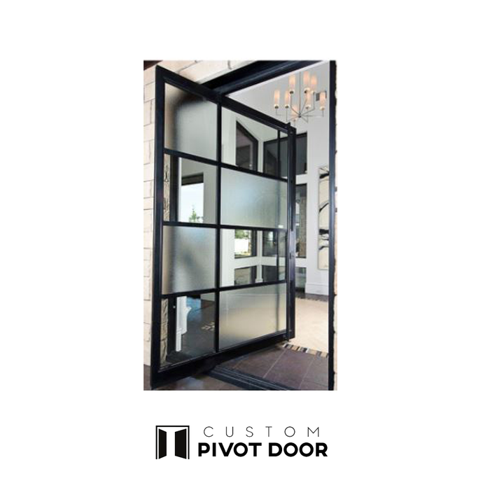 Modern Multi Pane Glass Pivot Door - Custom Pivot Door