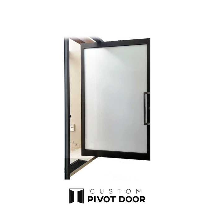 Minimalist Frosted Glass Pivot Door - Custom Pivot Door