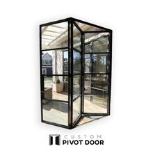 Load image into Gallery viewer, Notus 3 x 4 Panel Aluminum Black Bi-fold Doors - Custom Pivot Door
