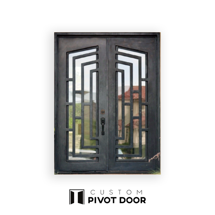 Kio Modern Geometric Door - Custom Pivot Door