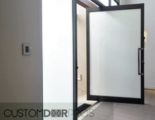 Charger l&#39;image dans la galerie, Minimalist Frosted Glass Pivot Door - Custom Pivot Door
