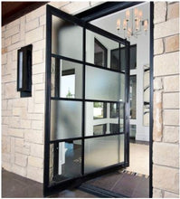 Load image into Gallery viewer, Modern Multi Pane Glass Pivot Door - Custom Pivot Door
