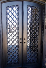 Charger l&#39;image dans la galerie, Dia Cut Double Iron Doors - Custom Pivot Door
