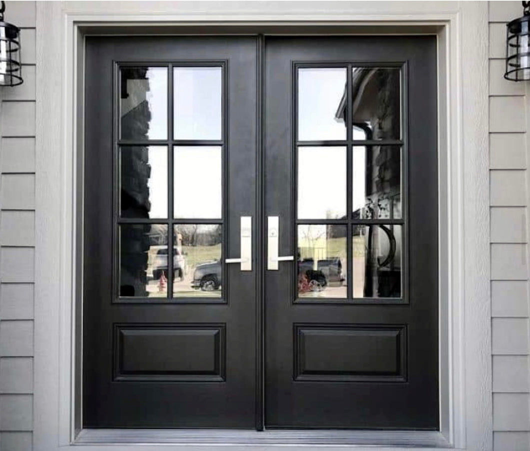 Corus Double Doors with mirrored glass - Custom Pivot Door