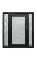 Load image into Gallery viewer, Sleek Pivot Door with Sidelights - Custom Pivot Door
