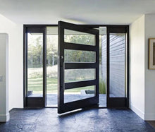 Load image into Gallery viewer, ARIA Metal/Glass Combination Pivot Door - Custom Pivot Door
