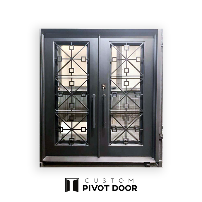 Demeter Double Iron Doors - Custom Pivot Door