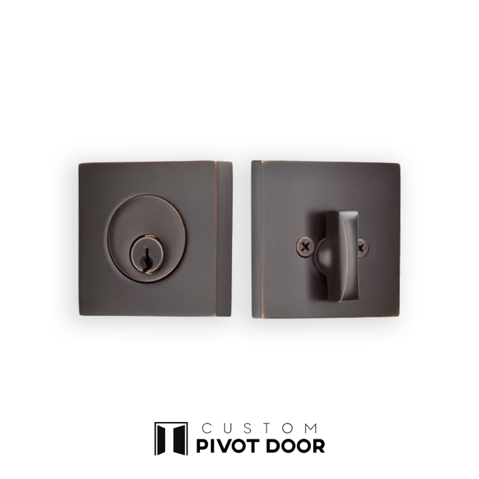Basic Rectangular Deadbolt - Custom Pivot Door