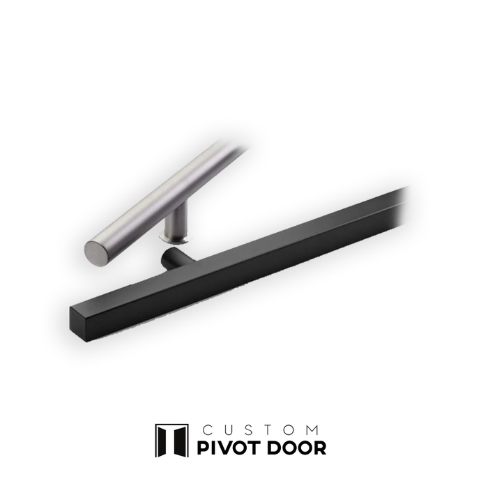 EMTEK Square long door pull - Custom Pivot Door