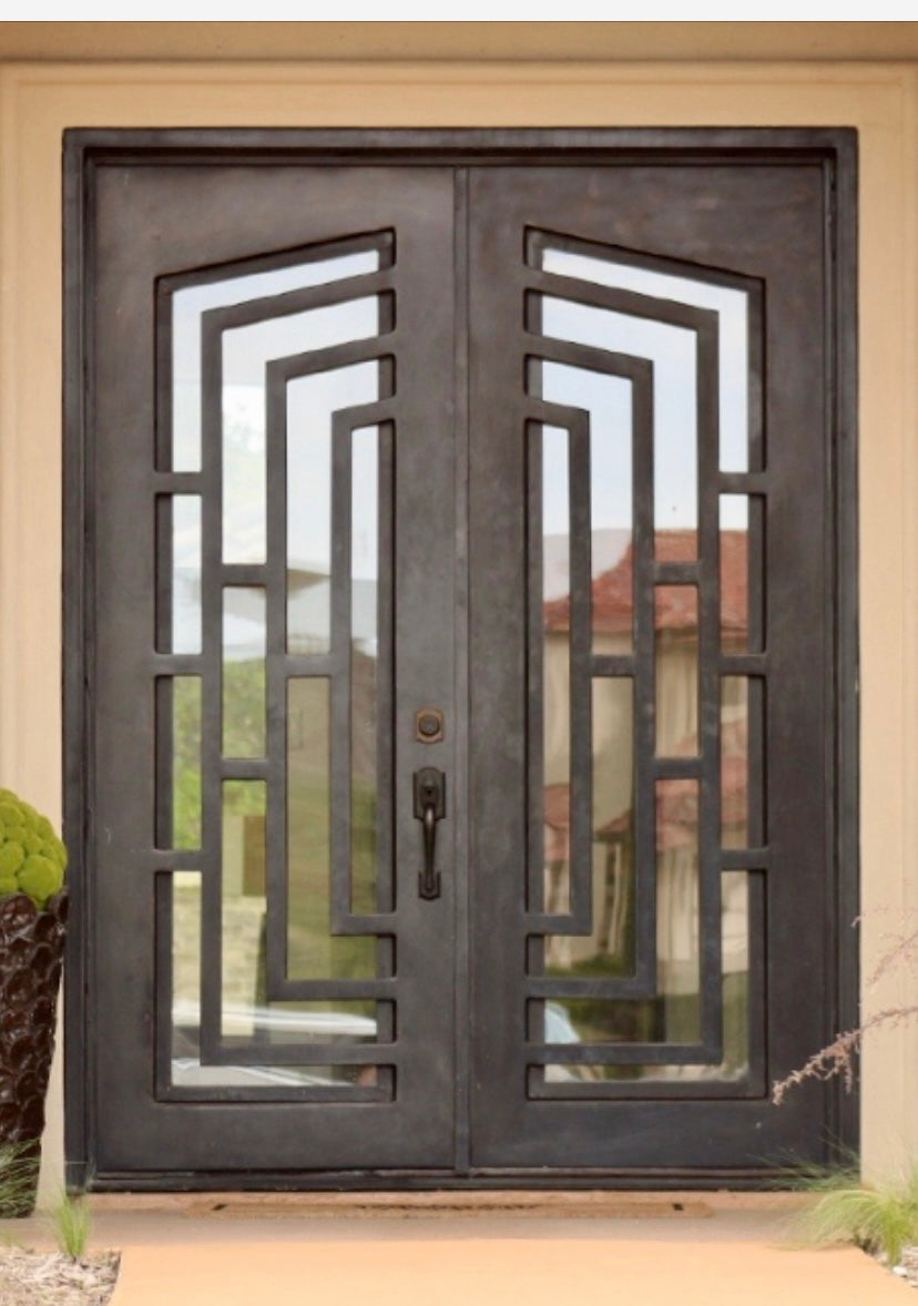 Kio Modern Geometric Door - Custom Pivot Door